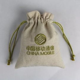 China Baumwollsegeltuch-Zugschnur-Tasche Eco freundliche für Einkaufssiebdruck-Drucken fournisseur
