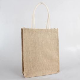 China Brown bereitete freundliche Jutefaser-Taschen Eco, kleine Einkaufstaschen des Jutefaser-groben Sackzeugs auf fournisseur