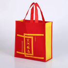 China Große nicht gesponnene Polypropylen-Einkaufstaschen/wiederverwendbare Rot-nicht gesponnene Tasche Firma