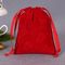 Rote Baumwollzugschnur-Drucktasche, große Segeltuch-Zugschnur-Wäscherei-Tasche fournisseur