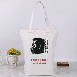 China Natürliche faltbare Baumwollsegeltuch-Einkaufstaschen für Bibliotheks-Andenken-Verpackung usine