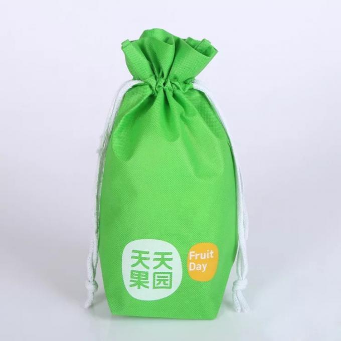 Sommer-grüne Zugschnur-Tasche, leichte Stoff-Zugschnur-Geschenk-Taschen