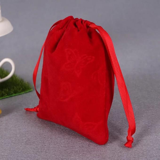 Rote Baumwollzugschnur-Drucktasche, große Segeltuch-Zugschnur-Wäscherei-Tasche