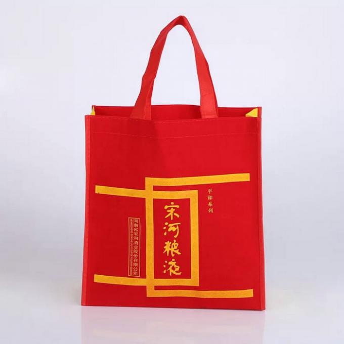 Große nicht gesponnene Polypropylen-Einkaufstaschen/wiederverwendbare Rot-nicht gesponnene Tasche