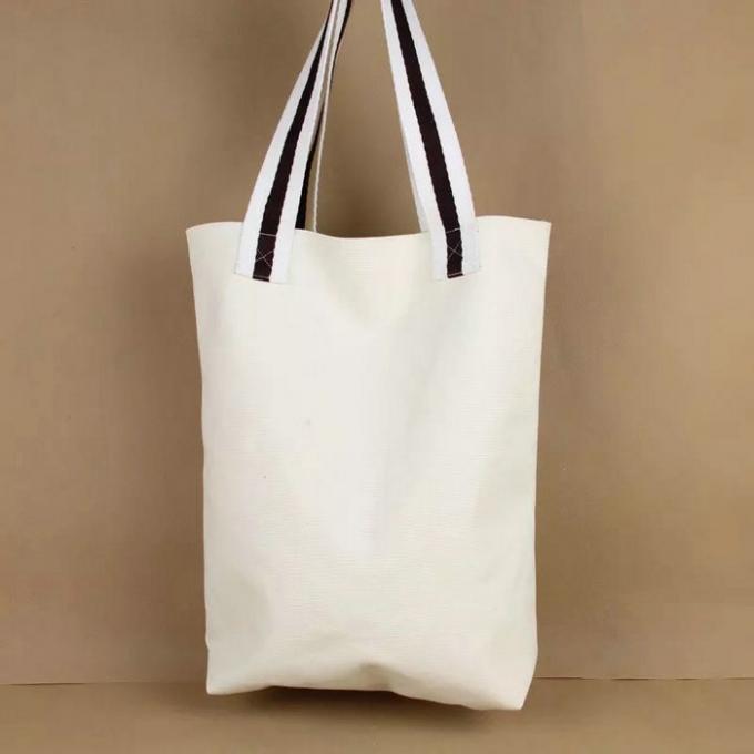 Haltbare Baumwollsegeltuch-Einkaufstaschen mit lamelliertem farbenreichem Drucken