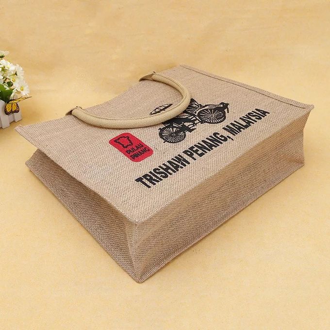 Soem-Baumwolljutefaser-Einkaufstaschen für Frucht-Gemüse-Digital-Impressum-Drucken