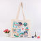Multi Farbnatürliche Baumwollsegeltuch-Einkaufstaschen für Mädchen auf der Schulter fournisseur