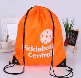 Sport-Zugschnur-Rucksäcke Eco freundliche orange für Athleten-Verpackung und Installation