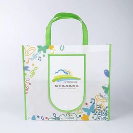 Freundliche grüne faltbare Einkaufstasche Eco mit Schnellschließungs-Offsetdruck